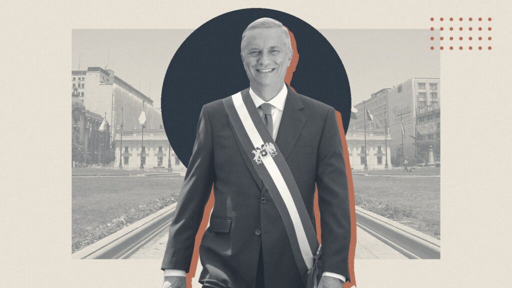 Ilustración con Presidente Kast