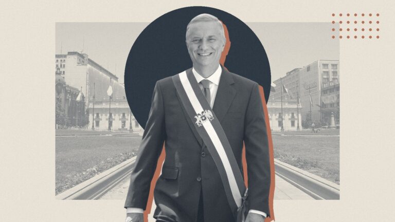 Ilustración con Presidente Kast
