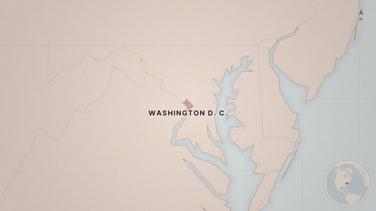Mapa: Washington D. C., Estados Unidos