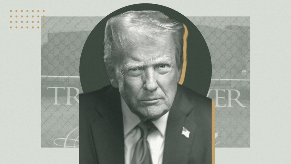 Ilustración con Donald Trump