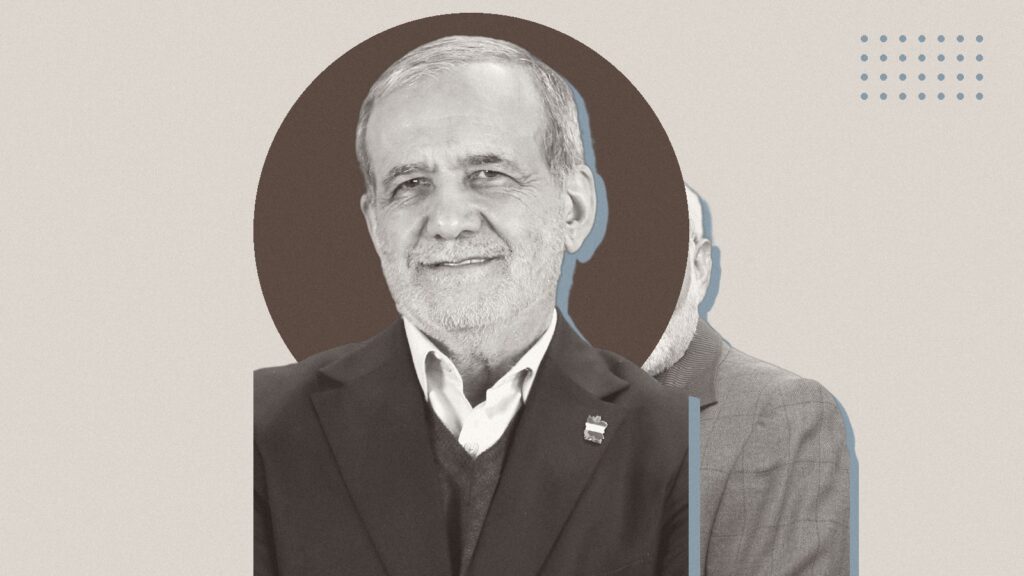 Ilustración con Masoud Pezeshkian y Narendra Modi