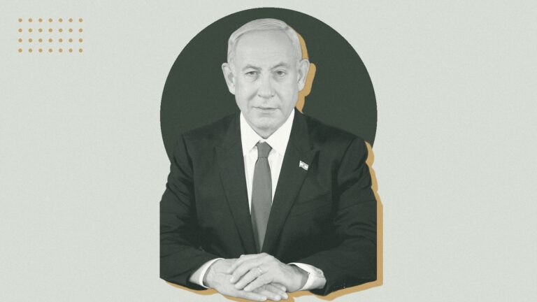 Ilustración con Netanyahu