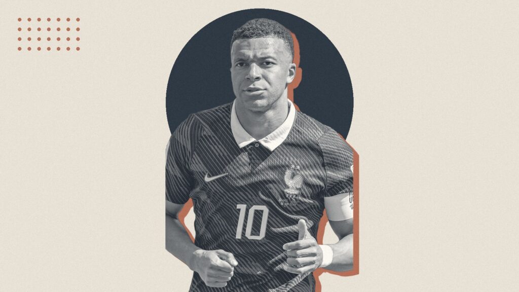 Ilustración con Kylian Mbappé