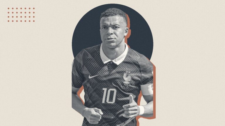 Ilustración con Kylian Mbappé