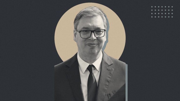 Ilustración con Aleksandar Vučić