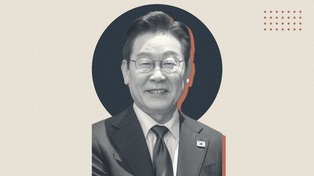 Ilustración con Lee Jae Myung