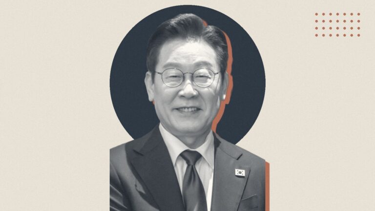 Ilustración con Lee Jae Myung
