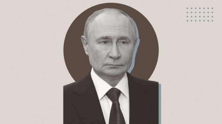 Ilustración con Vladimir Putin
