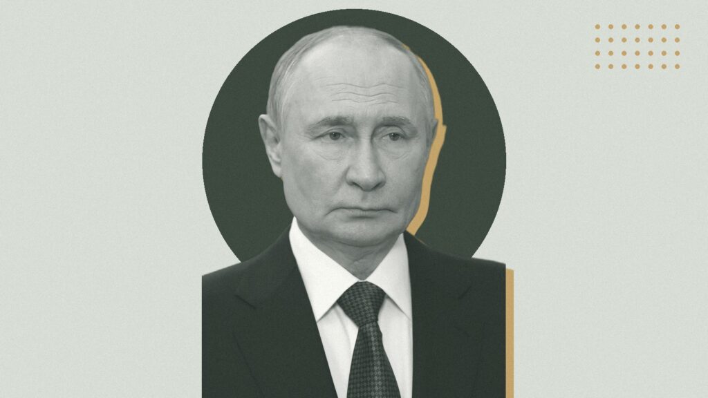 Ilustración con Vladimir Putin