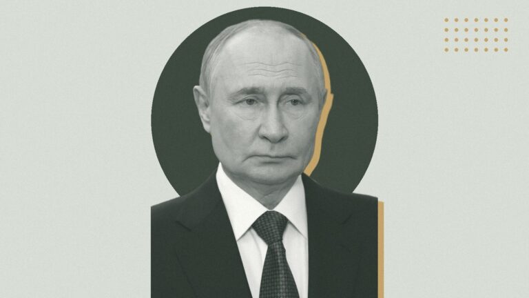 Ilustración con Vladimir Putin