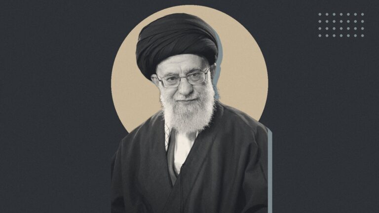 Ilustración con Ali Khamenei