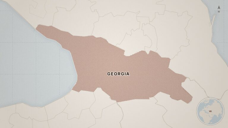 Mapa: Georgia, Irán