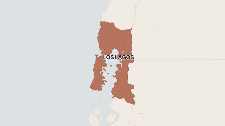 Mapa: Los Lagos, Chile