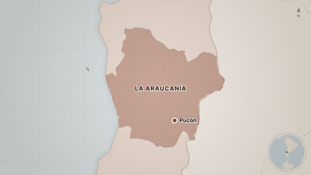 Mapa: La Araucanía, Pucón, Chile