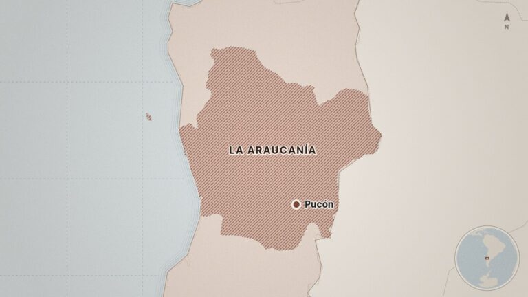 Mapa: La Araucanía, Pucón, Chile