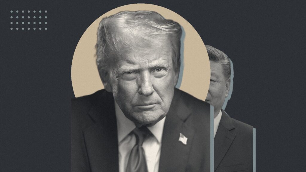 Ilustración con Donald Trump y Xi Jinping