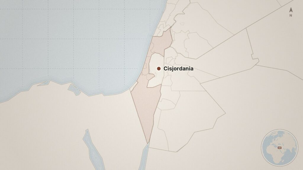 Mapa: Cisjordania, Israel