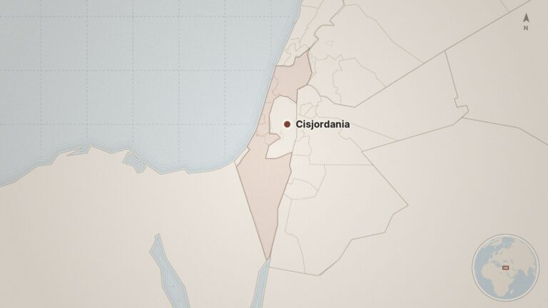 Mapa: Cisjordania, Israel