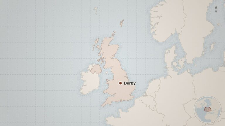 Mapa: Derby, Reino Unido