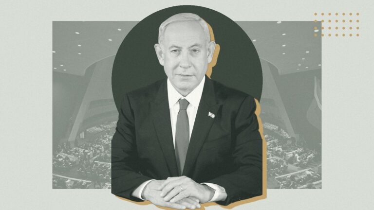 Ilustración con Benjamin Netanyahu