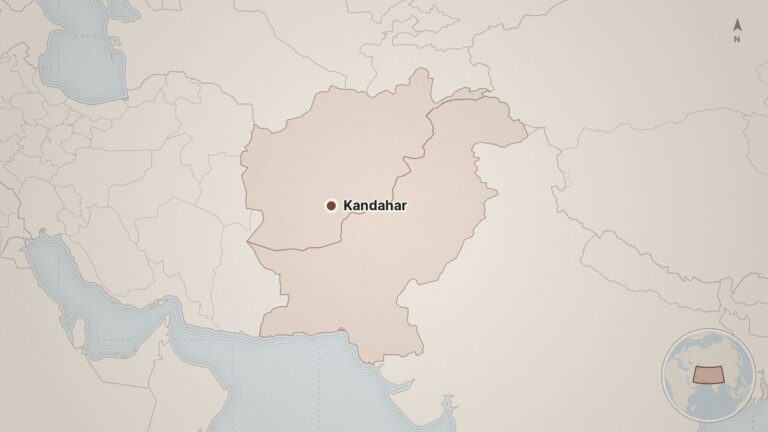 Mapa: Kandahar, Afganistán, Pakistán