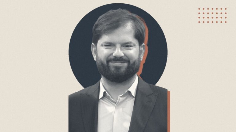 Ilustración con Gabriel Boric