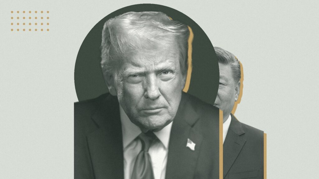 Ilustración con Donald Trump y Xi Jinping
