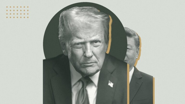 Ilustración con Donald Trump y Xi Jinping