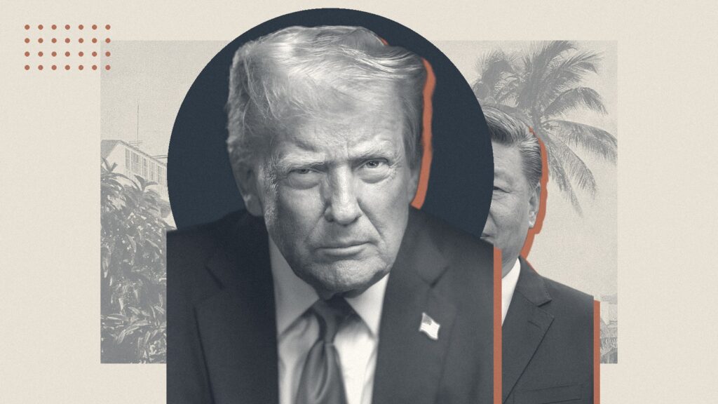 Ilustración con Donald Trump y Xi Jinping