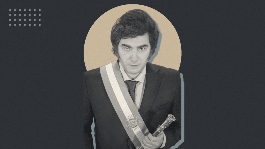 Ilustración con Javier Milei