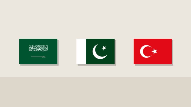 Banderas de Arabia Saudí, Pakistán, Turquía