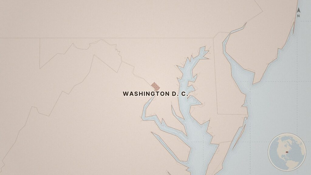Mapa: Washington D. C., Estados Unidos