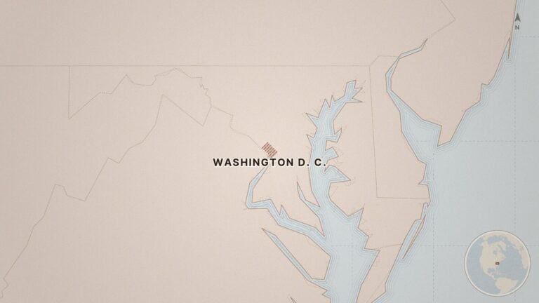 Mapa: Washington D. C., Estados Unidos