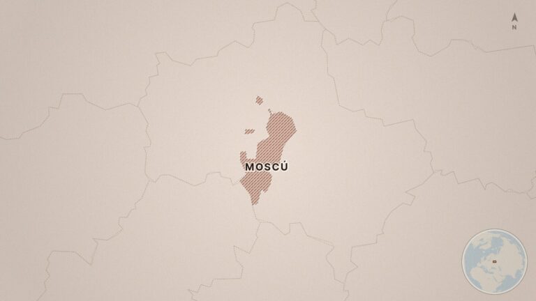 Mapa: Moscú, Rusia, Ucrania