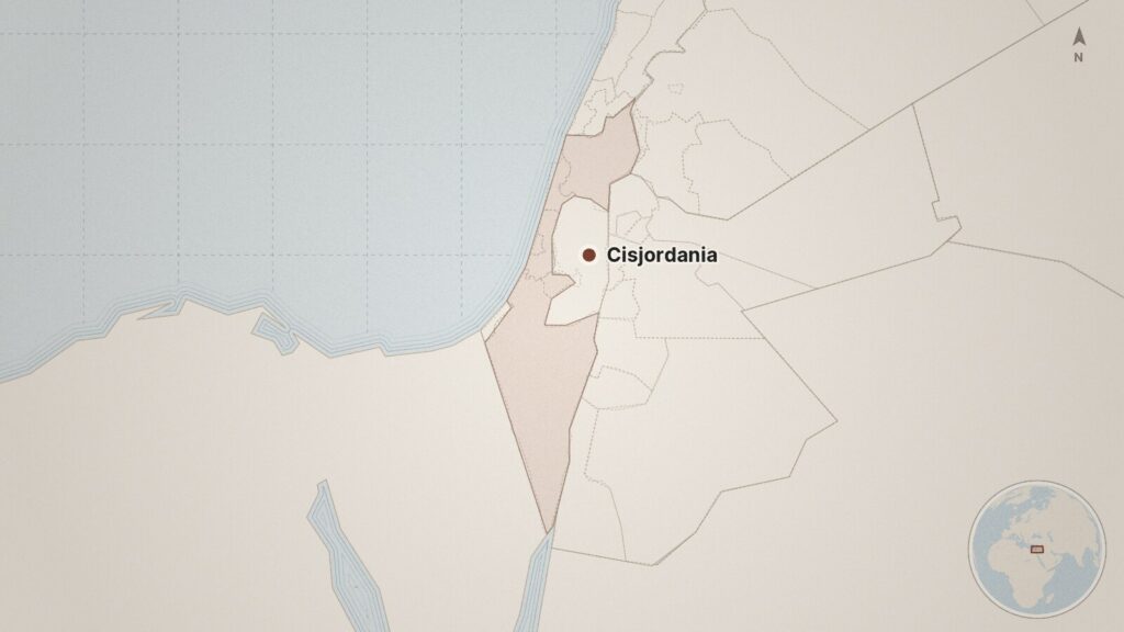 Mapa: Cisjordania, Israel