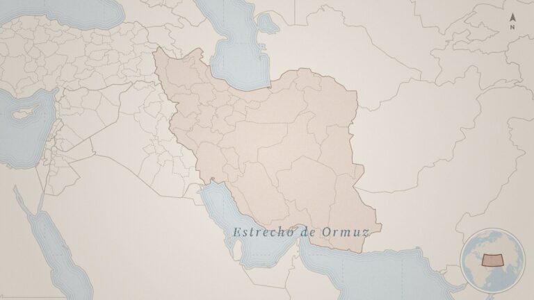 Mapa: Estrecho de Ormuz, Irán, Estados Unidos