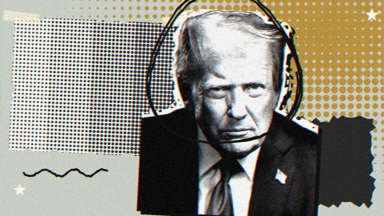 Ilustración con Donald Trump