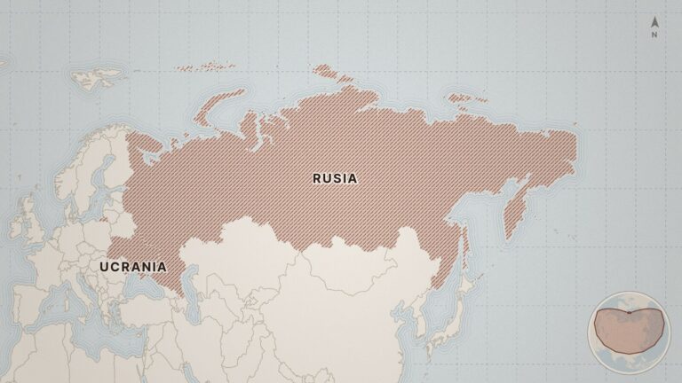 Mapa: Ucrania, Rusia