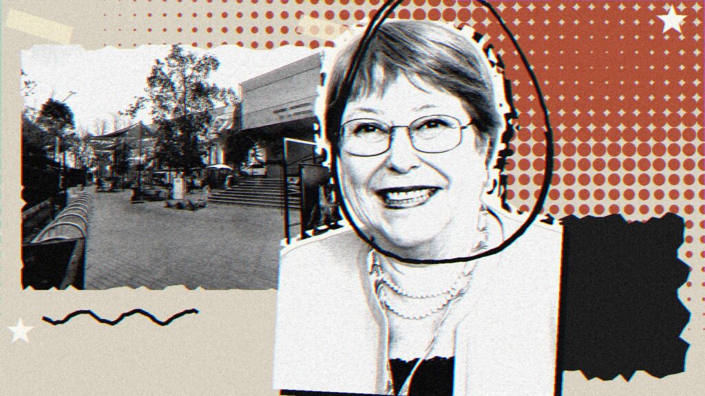 Ilustración con Michelle Bachelet