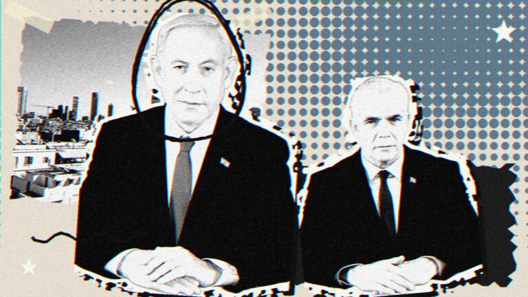 Ilustración con Benjamin Netanyahu y Yair Lapid