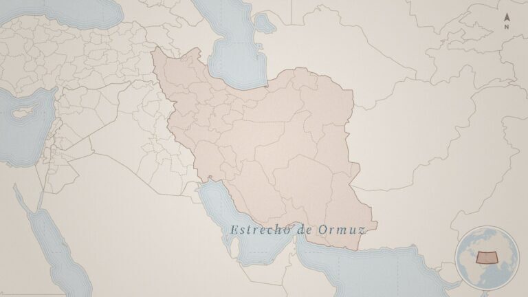 Mapa: Estrecho de Ormuz, Irán