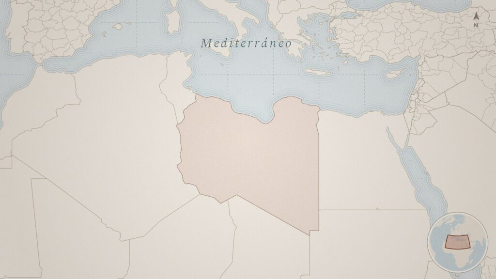 Mapa: Mediterráneo, Libia
