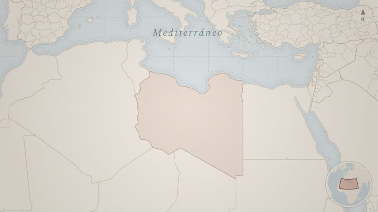 Mapa: Mediterráneo, Libia