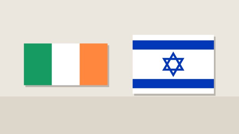 Banderas de Irlanda, Israel