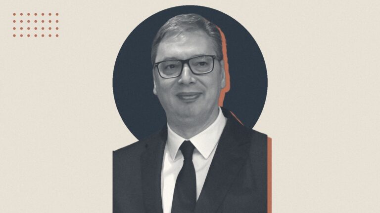 Ilustración con Aleksandar Vučić
