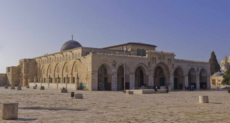 Vista de la Capilla Al-Qibli, parte de la Mezquita de Al-Aqsa, en la Ciudad Vieja de Jerusalén.