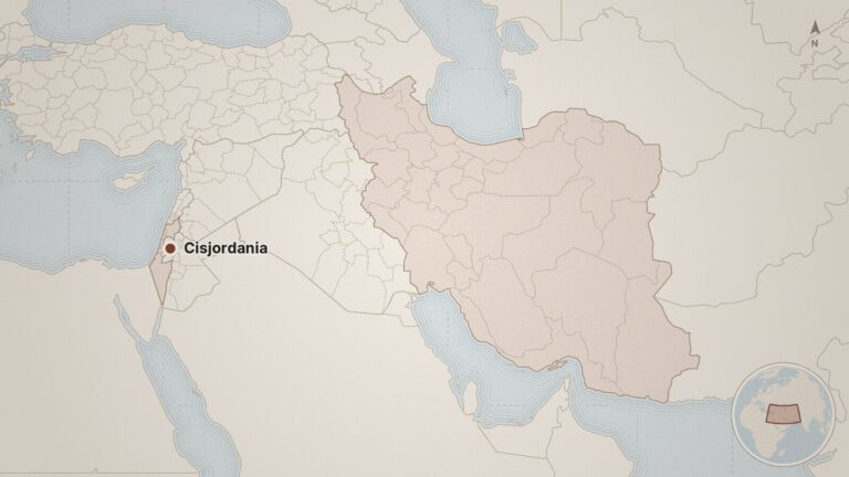 Mapa: Cisjordania, Irán, Reino Unido, Israel