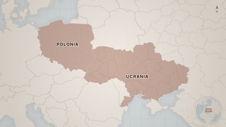 Mapa: Ucrania, Polonia