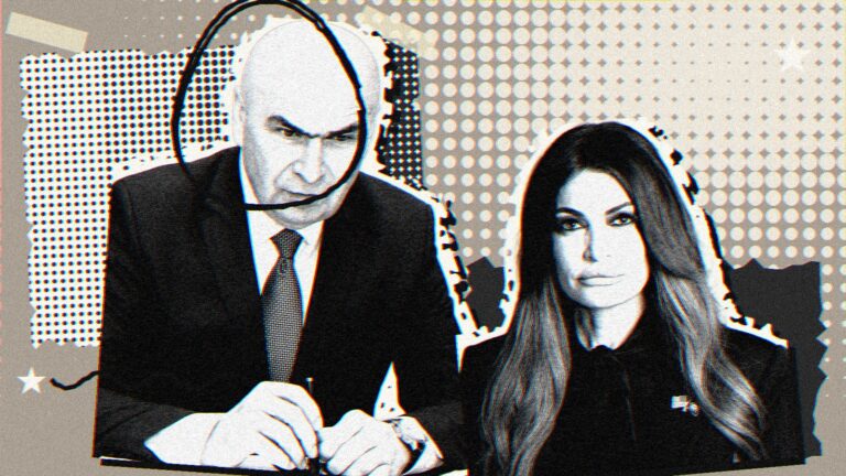 Ilustración con Ilie Bolojan y Kimberly Guilfoyle