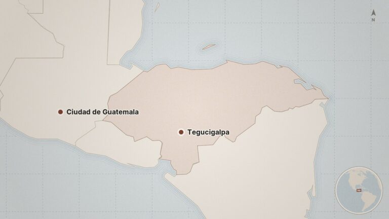 Mapa: Tegucigalpa, Ciudad de Guatemala, Honduras